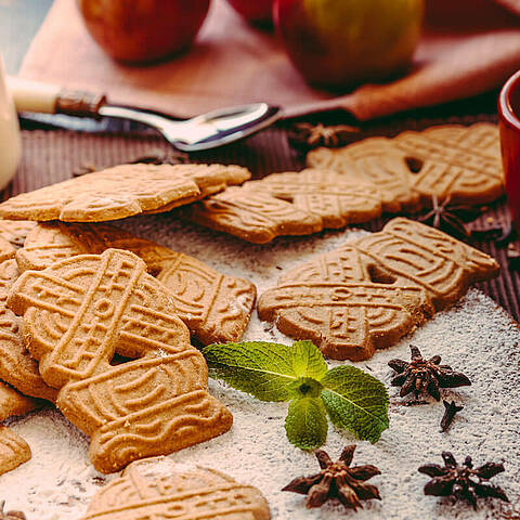Biscuits au spéculoos sur sucre glace