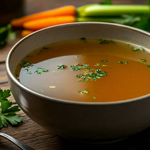 Tasse de bouillon clair